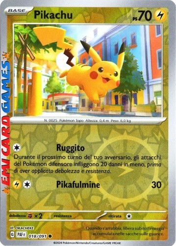 Pikachu 018 091 reverse - pikachu, 018/091