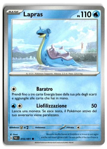 Pokémon lapras 016 091 - lapras, 016/091