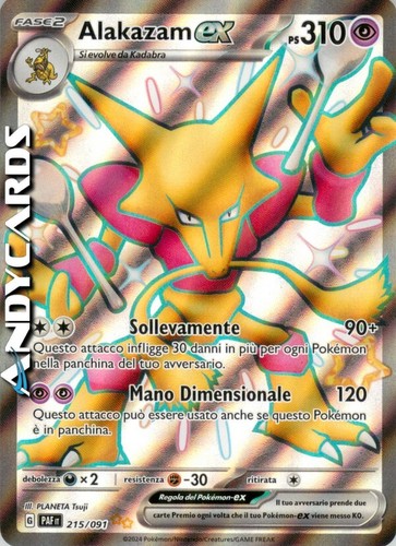 Alakazam 215 091 rara - ex, •