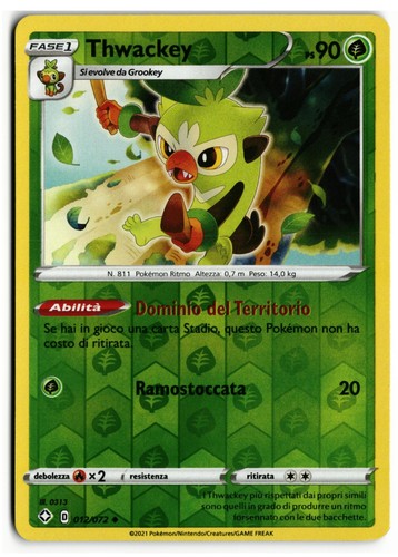 Pokémon thwackey 012 072 - thwackey, 012/072